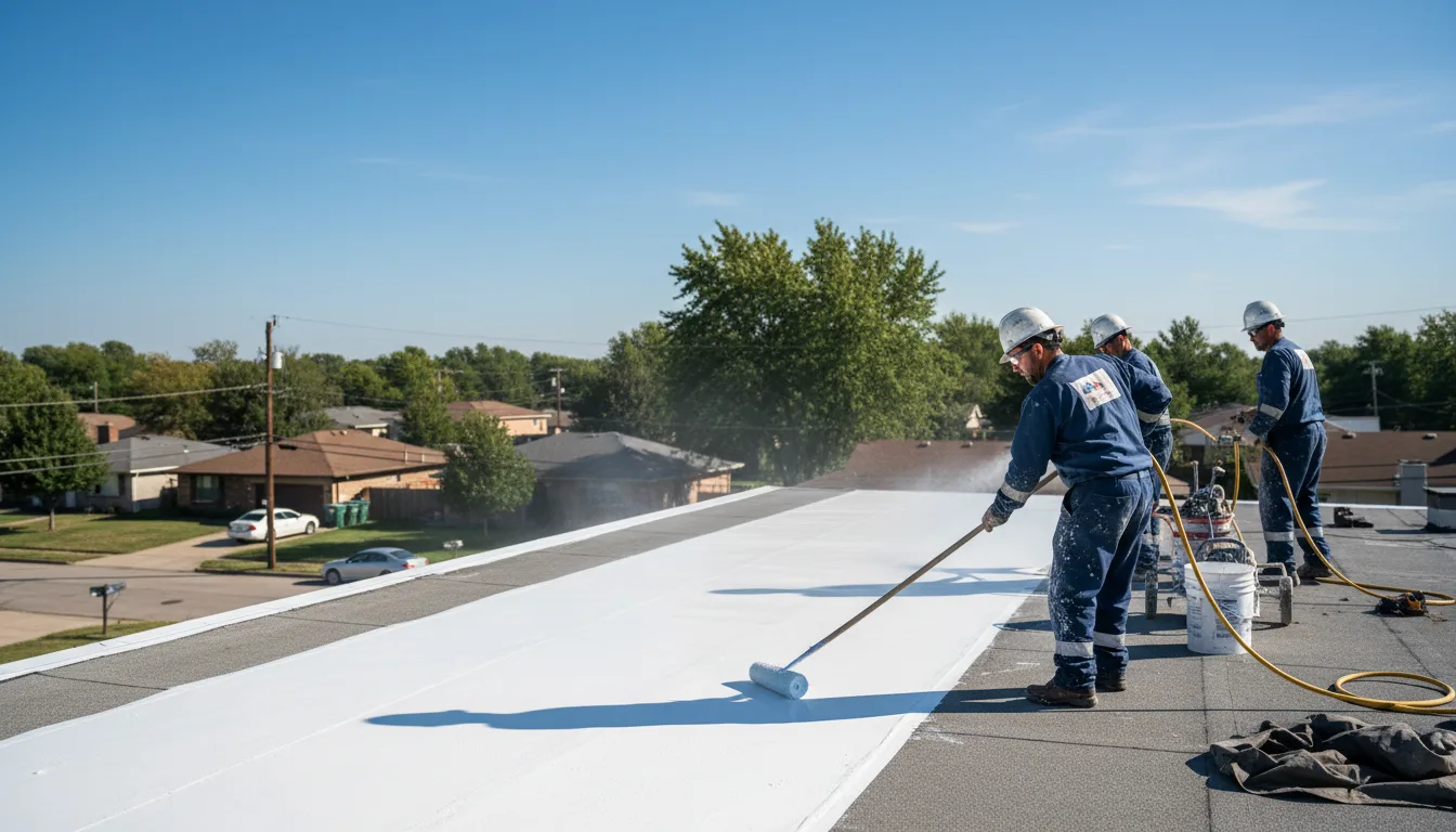 Commercial roof coating in Herscher, IL near me
